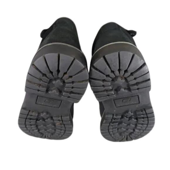 Skechers Shoes Womens 7.5 Boots Leather Work Combat Lace Up Black Classic Rugged - Picture 10 of 12